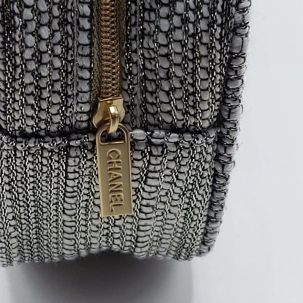 Authentic Chanel cosmetic make up pouch bag